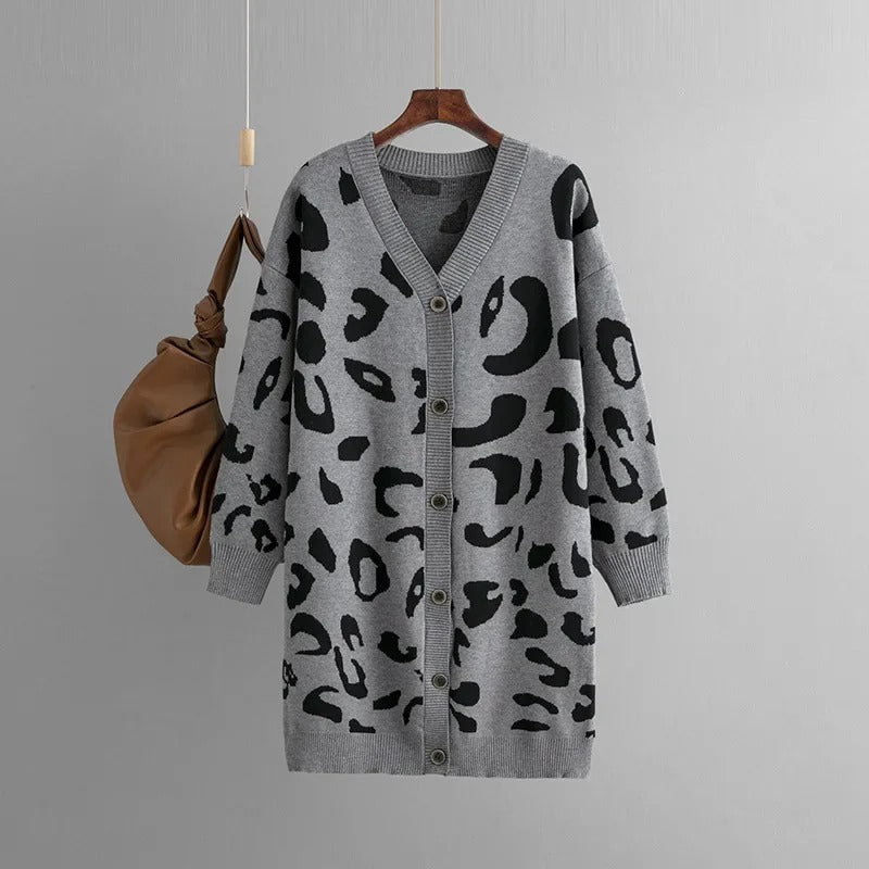 Ava Leopard Print Cardigan