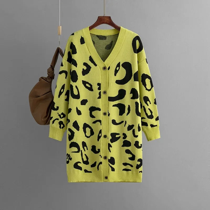 Ava Leopard Print Cardigan