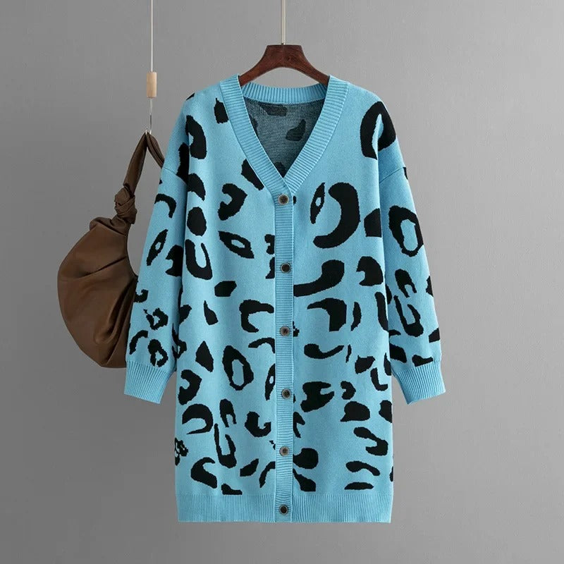 Ava Leopard Print Cardigan